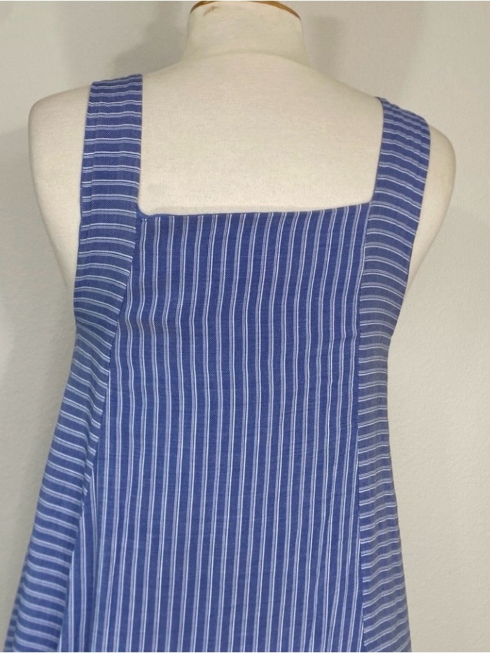 Anthropologie Holding Horses Women's Blue White Gauzy Striped Apron Dress Size S - Picture 7 of 14